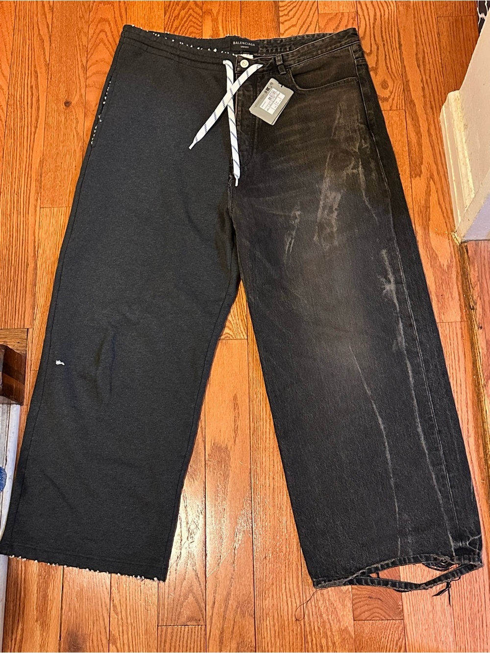Balenciaga Fifty-Fifty Denim and Sweats